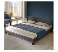 Corium Cama Elegante tapizada en Piel sintética (180x200cm) (Gris Oscuro)