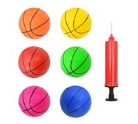 Coriver 6 Pelotas de Baloncesto para Niños,Caucho Basketball Juguete, Basketball para Mini Aro De Baloncesto, Pelotas de Playa para Escuela Playground Interior Exterior Oficina en Casa (Multicolor)
