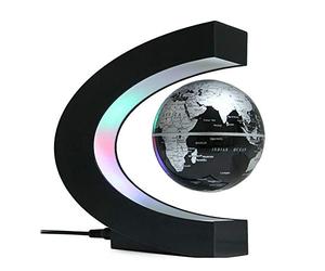Coriver Globo flotante con luces LED Interruptor táctil Lámpara de globo magnético Formas C Levitación Globo del mundo Luz para decoración de escritorio Gadgets