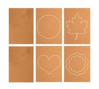 Cork Board For Office - Cork, 6 Piece Removable Bulletin Board, Modern | Wall Mounted Notice Boards, Memo Pin Boards For Home, Living Room, Bedroom, Classroom, Kitchen, Kids Room