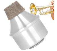 Cork Mute Trumpet Mute, Practice Mute Aluminum Alloy, Trumpet Replacement Parts, Lightweight Musical Instruments Accessories, Straight Mute Trumpet, Easy To Use, Portable for Beginners
