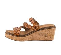 Corkys Footwear Cuña Let's Be Friends para mujer: con un tacón de 2.5 pulgadas, una plantilla de EVA acolchada para uso todo el día y una parte superior floral con tiras para un bonito aspecto