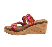 Corkys Footwear Cuña Let's Be Friends para mujer: con un tacón de 2.5 pulgadas, una plantilla de EVA acolchada para uso todo el día y una parte superior floral con tiras para un bonito aspecto