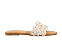 Corkys Footwear Sandalias Hey Girl Spring Fever para mujer, con flores 3D con detalles de metal, una suela ligeramente acolchada para mayor comodidad y costuras a lo largo de la suela, Blanco, 39.5 EU