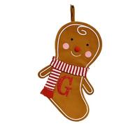 Corlidea - Calcetines de Navidad en forma de muñeco de jengibre (26 letras, calcetines de Navidad, decoraciones de Navidad, para chimenea, escaleras, árbol y decoración de dormitorio