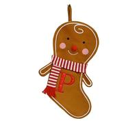 Corlidea - Calcetines de Navidad en forma de muñeco de jengibre (26 letras, calcetines de Navidad, decoraciones de Navidad, para chimenea, escaleras, árbol y decoración de dormitorio