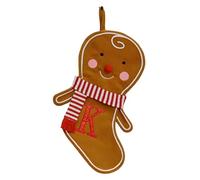 Corlidea - Calcetines de Navidad en forma de muñeco de jengibre (26 letras, calcetines de Navidad, decoraciones de Navidad, para chimenea, escaleras, árbol y decoración de dormitorio