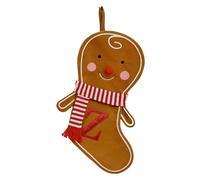 Corlidea - Calcetines de Navidad en forma de muñeco de jengibre (26 letras, calcetines de Navidad, decoraciones de Navidad, para chimenea, escaleras, árbol y decoración de dormitorio