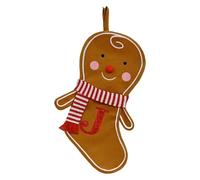 Corlidea - Calcetines de Navidad en forma de muñeco de jengibre (26 letras, calcetines de Navidad, decoraciones de Navidad, para chimenea, escaleras, árbol y decoración de dormitorio