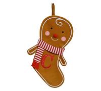 Corlidea - Calcetines de Navidad en forma de muñeco de jengibre (26 letras, calcetines de Navidad, decoraciones de Navidad, para chimenea, escaleras, árbol y decoración de dormitorio