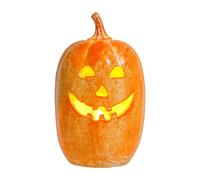 Corlidea - Decoraciones de Halloween, calabaza jack o terracota hechas a mano, decoraciones de calabaza de Halloween iluminan linterna de calabazas vintage decoración para casa porche chimenea