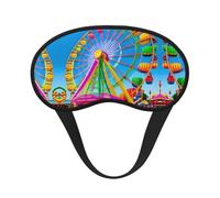 Corlorful Park - Antifaz para dormir con estampado de parque - Cómoda cubierta de ojos, bloqueo de luz, perfecta para viajes, meditación y camping