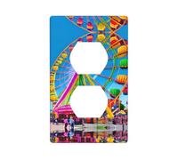 Corlorful Park - Kit de placa de pared de doble cara, cubierta de toma de corriente, tamaño estándar: 4.50 x 2.76 pulgadas