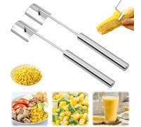Corn Cob Stripper, Stainless Steel Corn Stripping Tool, Maize Stripping Tool, Cutter to Cut Maize off the Cob for Women Home Dining Enthusiasts Gadget (2Pcs)
