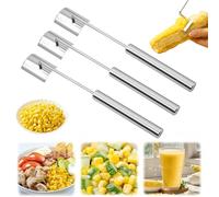 Corn Cob Stripper, Stainless Steel Corn Stripping Tool, Maize Stripping Tool, Cutter to Cut Maize off the Cob for Women Home Dining Enthusiasts Gadget (3Pcs)
