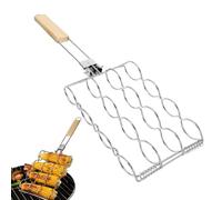 Corn Grill Basket - 395g | Foldable Corn Barbecue Holder | Stainless Steel BBQ Rack | Kitchen Grilling Utensil | Picnic Camping Tool | Outdoor Dining Gadget For Garden BBQ Pool Party Restaurant