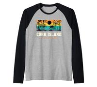 Corn Island Nicaragua Caribbean Beach Vacaciones Camiseta Manga Raglan