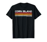 Corn Island Nicaragua Diseño Retro Camiseta