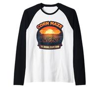 Corn Maze The Original Escape Room Funny Granjero Dueño Amante Camiseta Manga Raglan