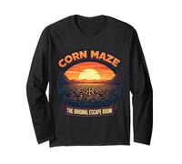 Corn Maze The Original Escape Room Funny Granjero Dueño Amante Manga Larga