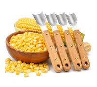 Corn Peeler for Corn on the Cob, 304 Stainless Steel Stripper Tool (4PCS)