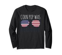 Corn Pop Was A Bad Dude US Flag Gafas De Sol Meme Político Manga Larga