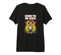 Corn To Be Wild Halloween Scarecrow Illustration Graphic Camiseta Premium