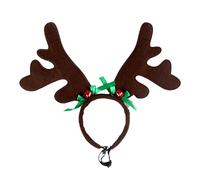 Cornamenta de peluche para perro, correas elásticas, accesorio de disfraz de Navidad para fiestas de mascotas, foto de renos y orejas de perro