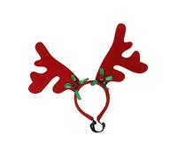 Cornamenta de peluche para perro, correas elásticas, accesorio de disfraz de Navidad para fiestas de mascotas, foto de renos y orejas de perro
