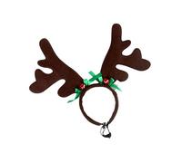 Cornamenta de peluche para perro, correas elásticas, accesorio de disfraz de Navidad para fiestas de mascotas, foto de renos y orejas de perro