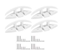 Cornamusa de muelle plegable de 5 pulgadas, cornamusa de nailon de grado marino, diseño abatible hacia arriba con 3 orificios para un acoplamiento seguro, cornamusa de cuerda de (Con accesorios para