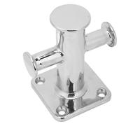 Cornamusa for muelle de barco, bolardo cabeza cruzada, simple 100 mm, acero inoxidable 316, cornamusa amarre 4 orificios