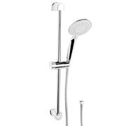 Cornat Alcachofa de ducha "Carballo" de 110 mm, 5 tipos de chorro: normal, suave y de masaje, antical y ahorro de agua, manguera de ducha de 150 cm, barra de pared de 60 cm, SA330593