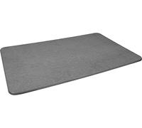 Cornat Alfombrilla de baño de 80 x 50 x 1 cm - de Tierra de diatomeas - Material Natural sostenible y Firme - Absorbe el Agua y de Secado rápido - Antibacteriana & hipoalergénica - Gris - Alfombrilla