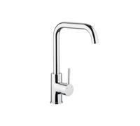 Cornat ARAN5 Aranda - Grifo monomando para fregadero (latón cromado, caño alto y giratorio 360°)
