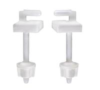 Cornat Asiento de inodoro con bisagras de fijación, plástico para asientos estándar, 1 pieza, color blanco, tec364996