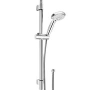 Cornat COMISO - Alcachofa de ducha (100 mm, 5 tipos de chorro: normal, suave y de masaje, antical y ahorro de agua, manguera de ducha de 150 cm, barra de pared de 60 cm, sistema de ducha/TECB3452,