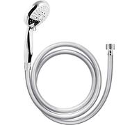 Cornat COMISO TECB3432 - Juego de ducha de mano (100 mm, 5 tipos de chorro: normal, suave y masaje, antical y ahorro de agua, manguera de ducha de 150 cm, cabezal de ducha para ducha y bañera)