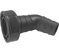 Cornat Conector de manguera reciclado - Rama de 45° - 1 pulgada IG - Ø 21 mm - 23 mm - Fabricado en plástico reciclado - Fabricado en Alemania - Conexión de máquina angular / TEC356398R