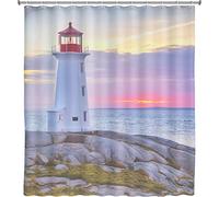 Cornat DVHD331 Art of Acrylic + Fernweh - Cortina de Ducha con diseño único Repelente al Agua y antimoho, Lavable y de fácil Cuidado, poliéster, protección contra Salpicaduras, mampara de Ducha,