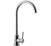 Cornat Erzano ERZ5 - Grifo monomando para fregadero (cuerpo de acero inoxidable, caño giratorio de 360°, alta presión)