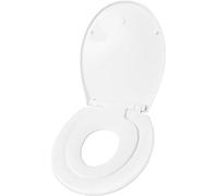 Cornat Family Neo KSFAMN00 - Asiento de inodoro, asiento para niños integrado, descenso automático, termoplástico, 1 pieza