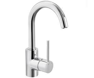 Cornat Fiora FIO12 - Grifo monomando para lavabo (cuerpo de cinc cromado, giratorio, conexión de baja presión (sin presión)