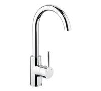 Cornat Fuerte - Grifo monomando para fregadero (latón de alta calidad, caño alto y orientable), FUEH5