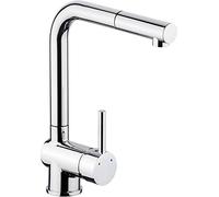 Cornat LIV53 Livenne - Grifo monomando para fregadero (latón cromado, manguera extensible y caño giratorio 360°)