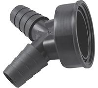 Cornat Manguera de 2 vías, rama de 45°, rosca hembra de 5 cm, plástico reciclado, fabricado en Alemania, calidad/doble conexión a máquina / TEC356397R, gris, 1 1/2 pulgadas IG-Ø 21 mm-23 mm