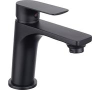 Cornat NERS1 Noir NERS1-Grifo Monomando para Lavabo (latón Negro Mate, fijación sin Esfuerzo, válvula de Drenaje de presión), Color