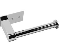 Cornat Portarrollos de papel higiénico - 2 opciones de fijación diferentes con almohadilla adhesiva y taladrar - Diseño abierto - Cromado - Soporte para papel higiénico / soporte para papel higiénico / T364204