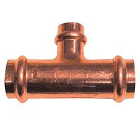 Cornat Press de T de unidades, cobre con menor salida, 3 Manguitos, a 22 mm, B 15 mm, 1 pieza, t65302215b