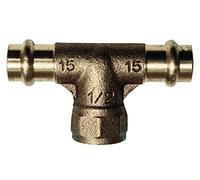 Cornat Press de T de unidades con 2 manguitos, a 15 mm, B 1/2zoll rosca interior, 1 pieza, rotguss, t65311512b
